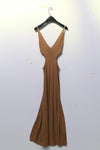 OUDE WAAG hollow fishtail knitted dress OW-23SS-KT15 turmeric